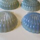 6 dishes with scallops in opaline from Arcopal in very good condition