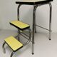 Tabouret / marchepied 3 marches vintage en formica jaune