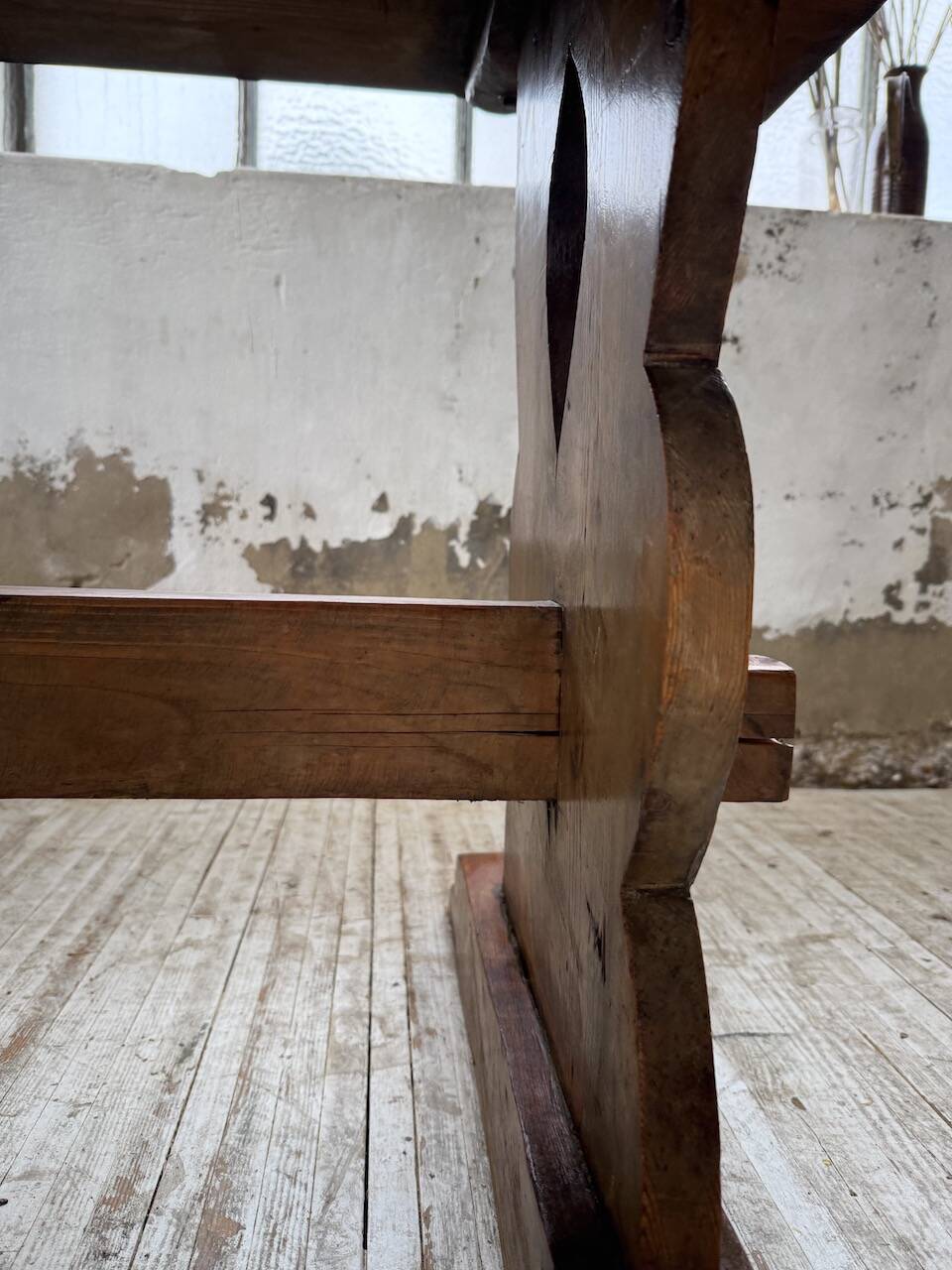 Monastery-style farmhouse table, pine, 210cm