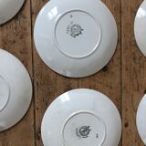 Set of 10 dessert plates in earthenware