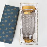 Mid-century glass vase,bohemia crystal,circa 1960's.