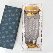 Mid-century glass vase,bohemia crystal,circa 1960's.