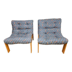 Paire de chauffeuse scandinave