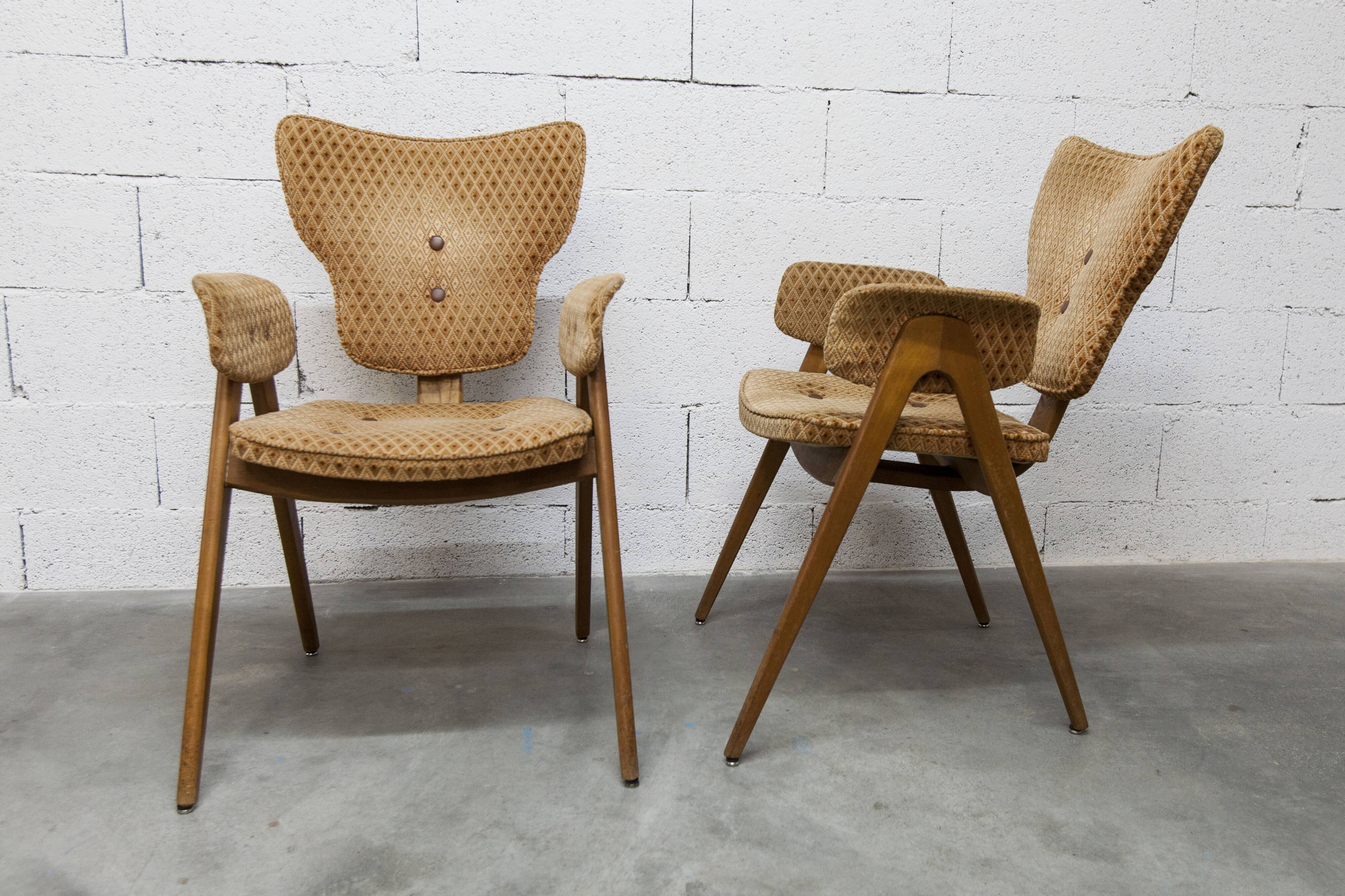 Pair of Lounge chairs by Roger Landault, ABC edition, 1950.
