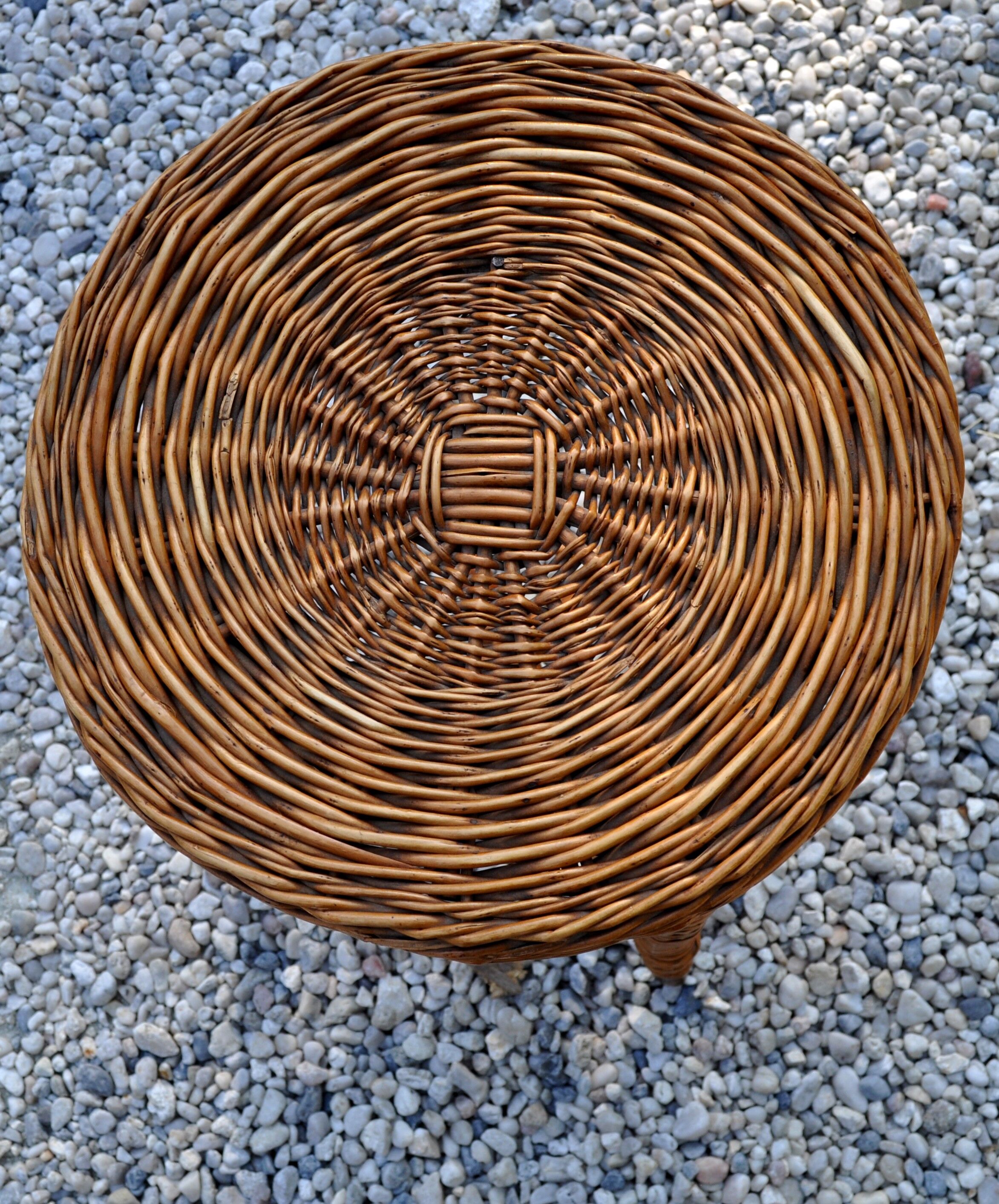 Vintage rattan stool