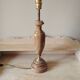 Old large onyx marble stone lamp foot