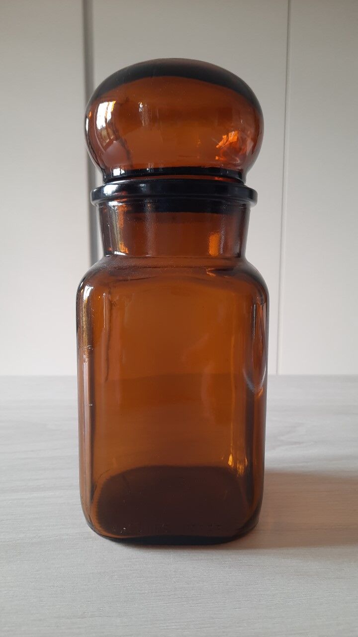 Bocal verre ambré
