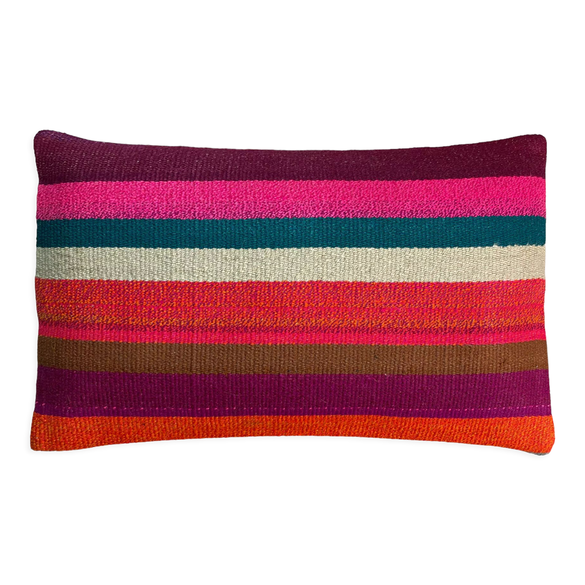 Vintage turkish handmade kilim cushion cover , 30 x 50 cm