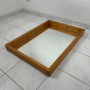 Miroir scandinave vintage en bois de pin