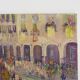 Oil on wood by Riccardo Capone Procession 50s 60s