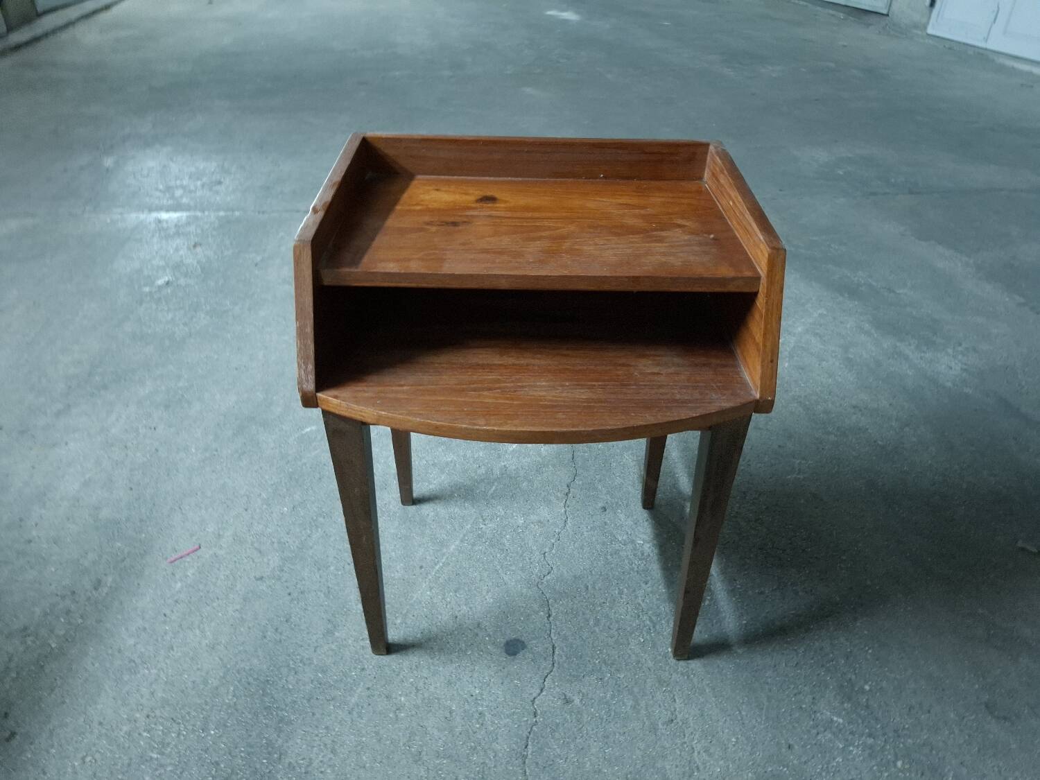 Scandinavian teak bedside table (2 available)