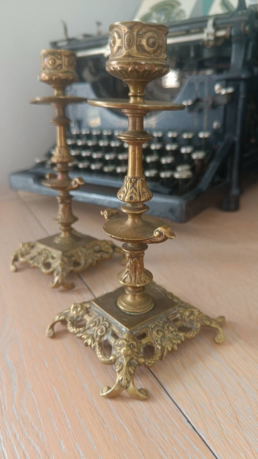 Antique baroque candlesticks