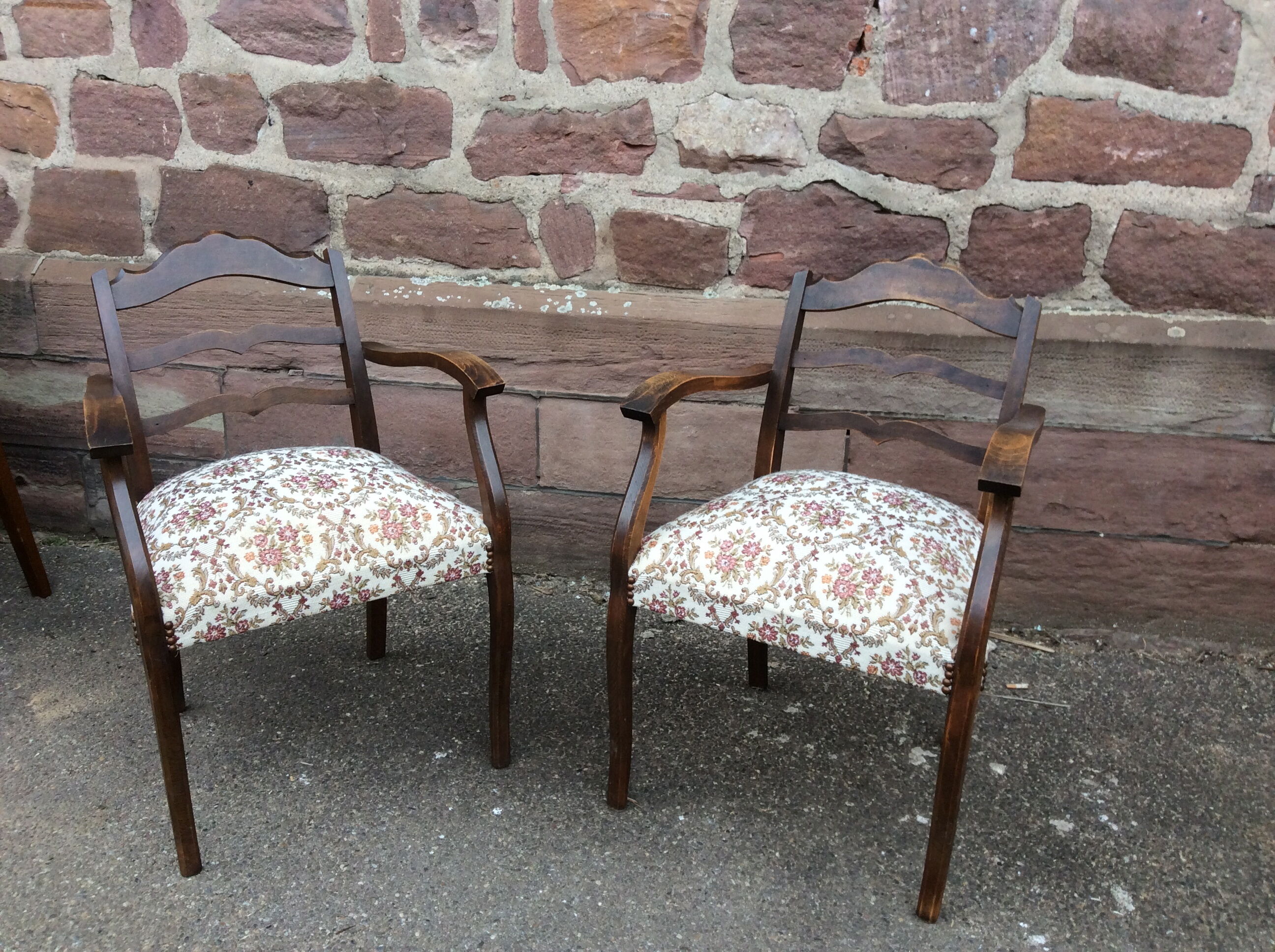 French lounge armchairs, 1950s, set of 2
