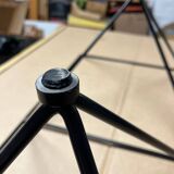 Alanda-style glass and steel coffee table from 1990.