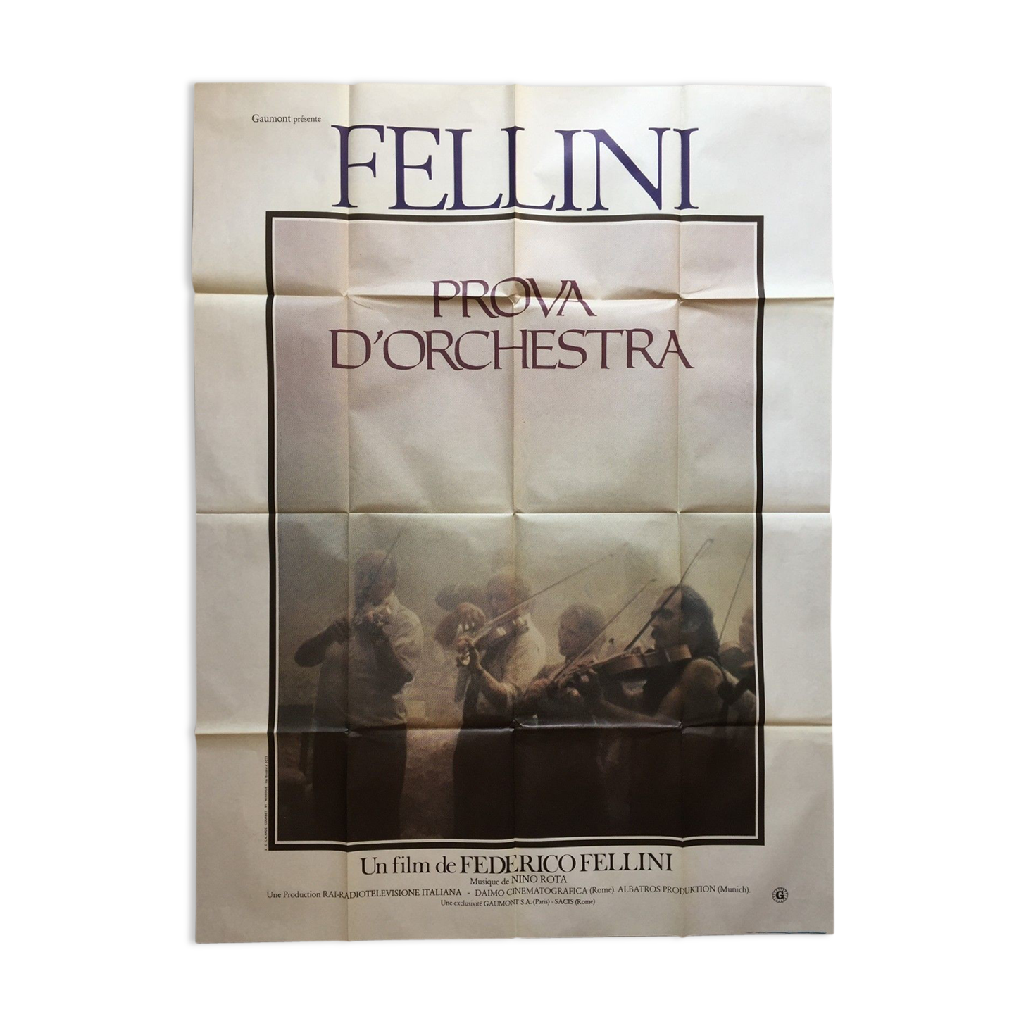 Prova poster of orchestra orchestra Federico Fellini 1978