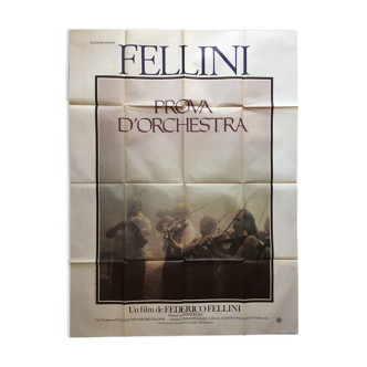 Affiche prova d'orchestra orchestre Federico Fellini 1978