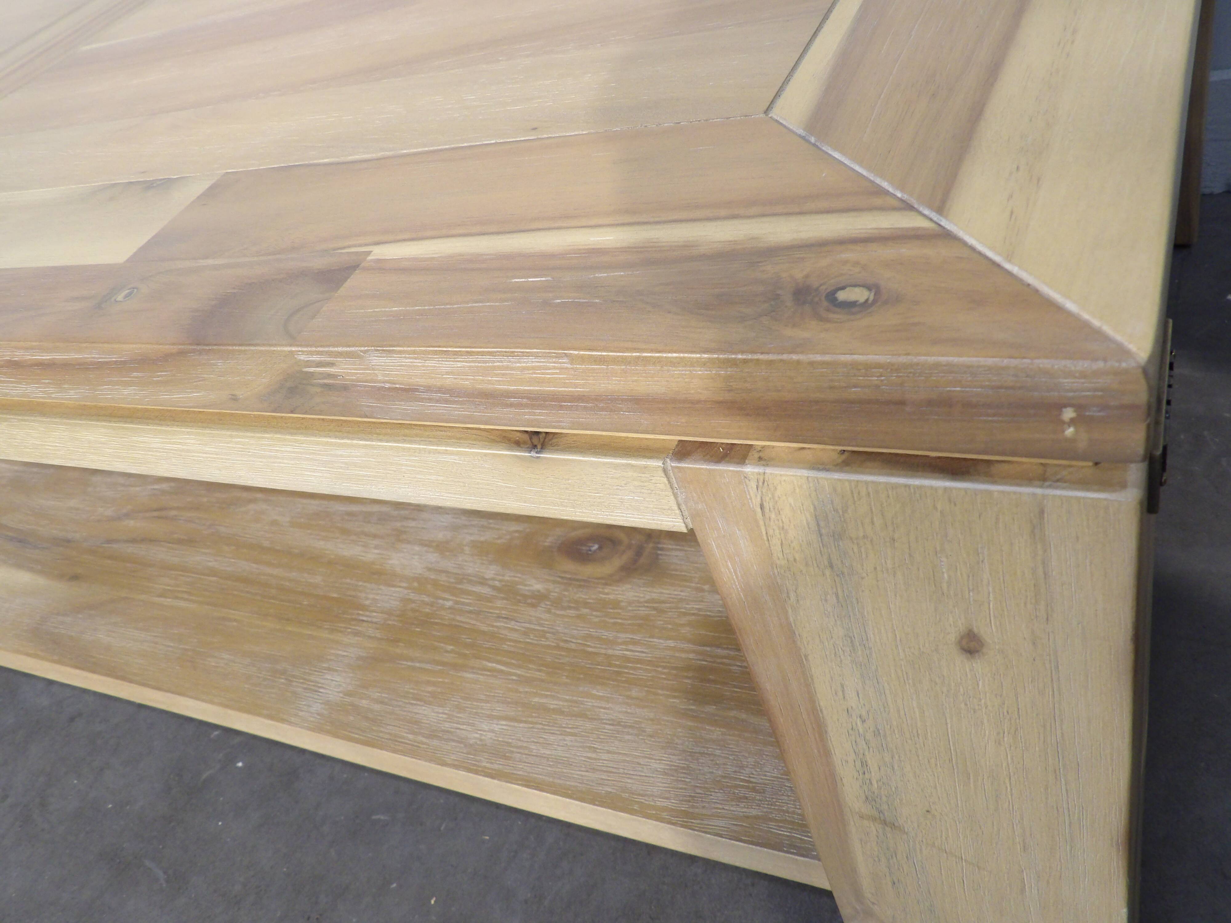 Modern style wooden coffee table, low shelf