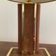 Vintage lamp in leather and gold metal