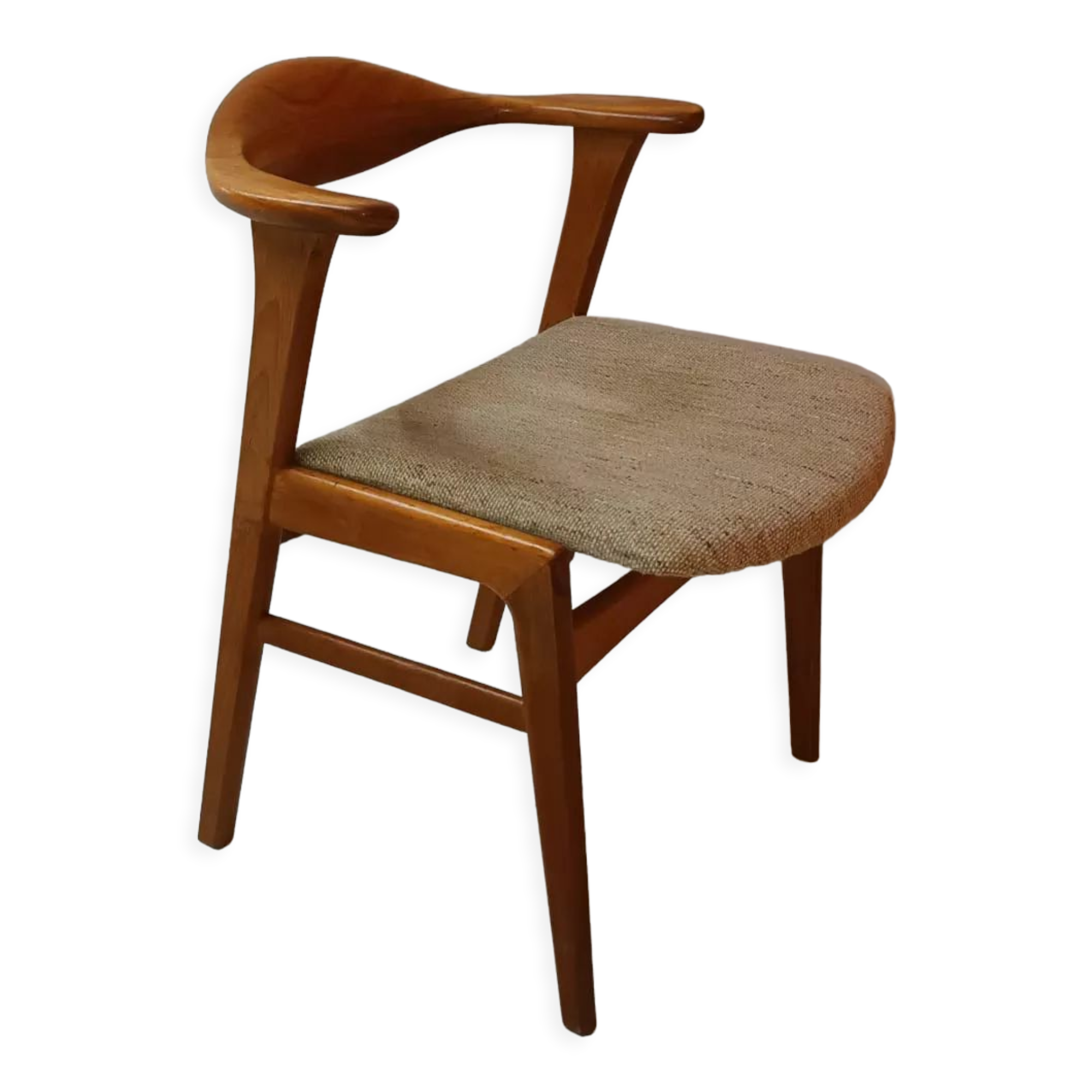 Modern Danish teak office chair from the 1960s by Erik Kirkegaard for Høng Stolefabrik