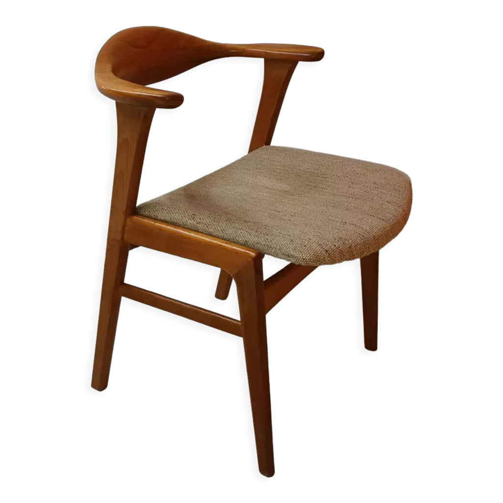 Modern Danish teak office chair from the 1960s by Erik Kirkegaard for Høng  Stolefabrik