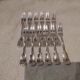 12 snail forks silver plated metal goldsmith Francia uni-flat