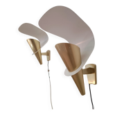 Modernist wall sconces by Metalarte 1950-60
