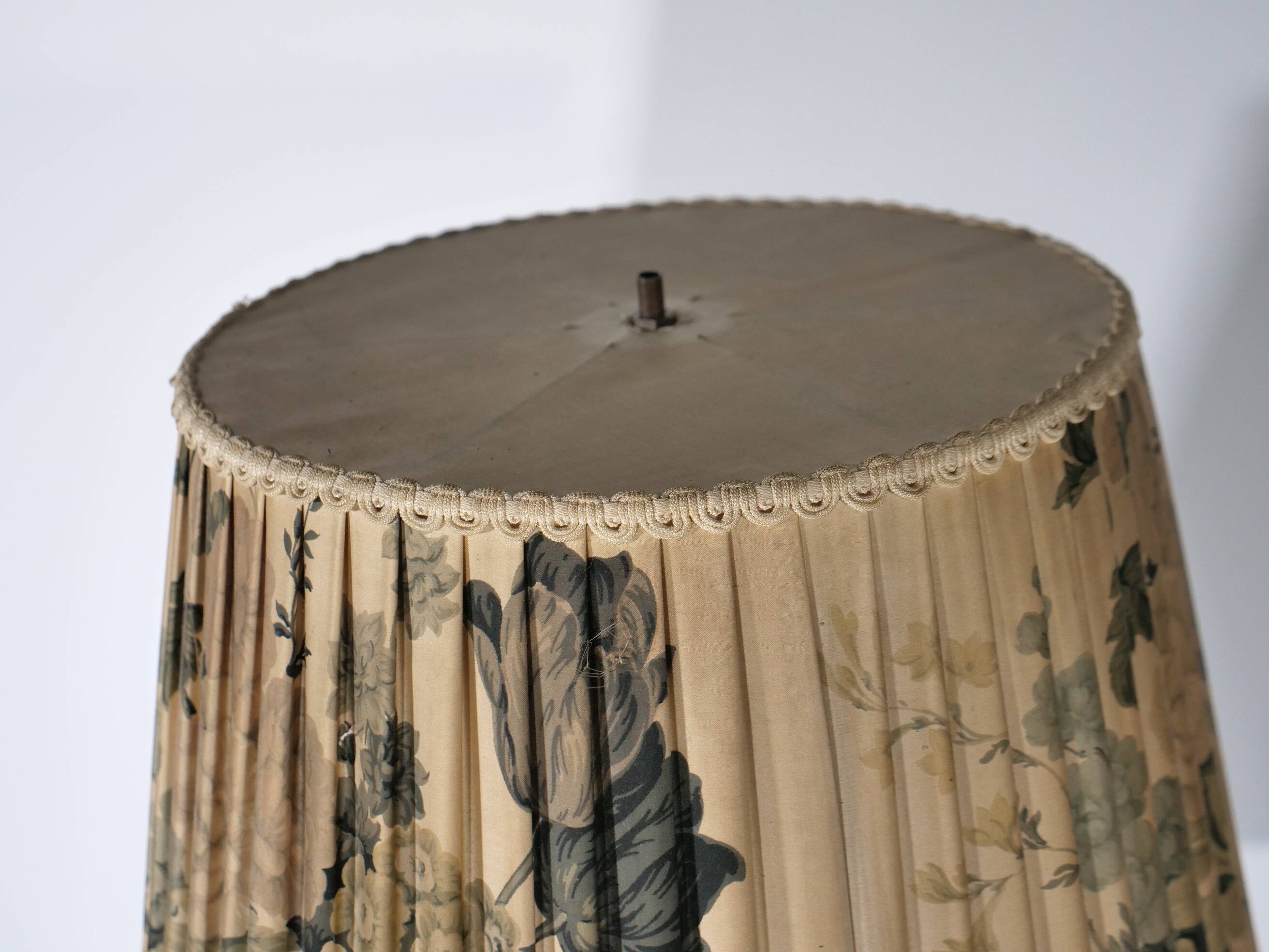 Teak Tripod Micheline Floor Lamp from Brass by JT Kalmar for Kalmar, 1950s