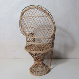 Fauteuil Emmanuelle rotin vintage