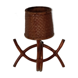 Vintage bamboo wall lamp