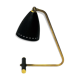 Swedish adjustable black metal desklamp 1950s