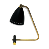 Lampe suédoise réglable black metal années 1950