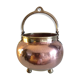 Cache pot pot cauldron in hammered red copper / vintage 60s-70s