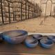 Set of 9 ceramics 60, 70'S, Jean Pierre Gasnier, Salad bowl and cups