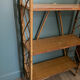Vintage rattan shelf, library by Louis Sognot