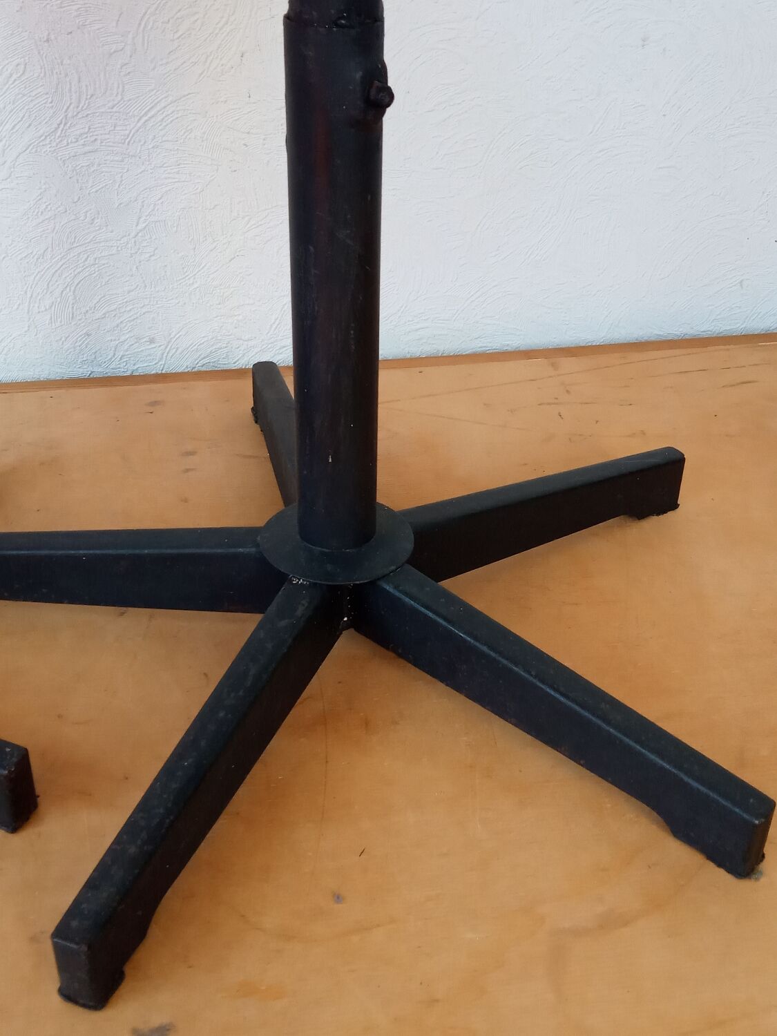 Pair of high workshop bar chairs