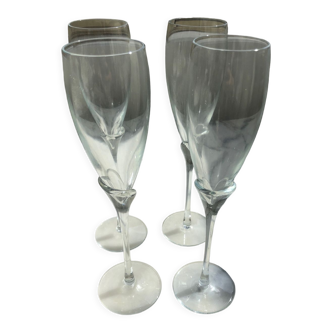 Set of 4 champagne flutes