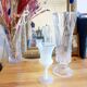 Free-standing glass vase
