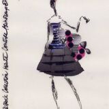 Fashion show sketch by Christian Lacroix
