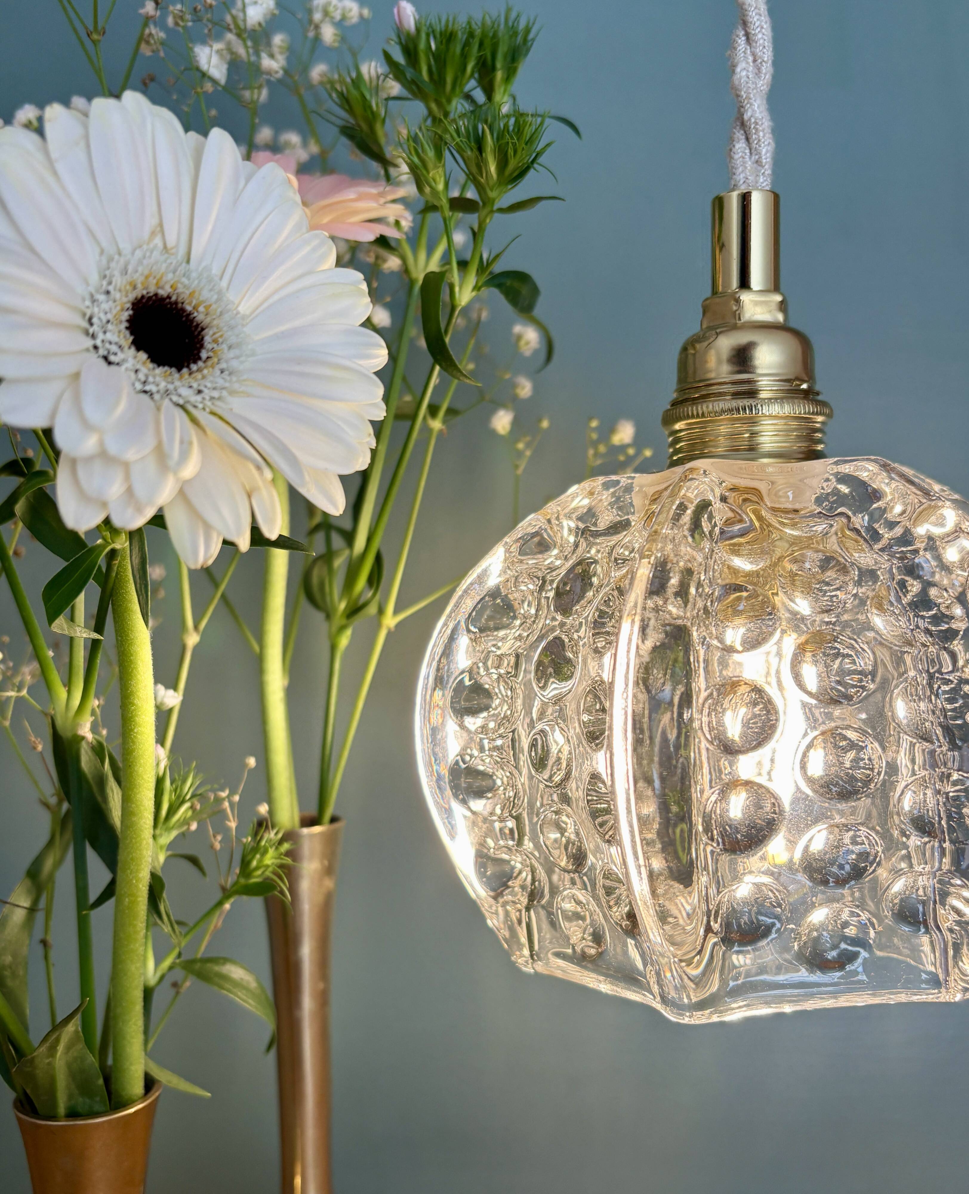 Vintage glass suspension globe
