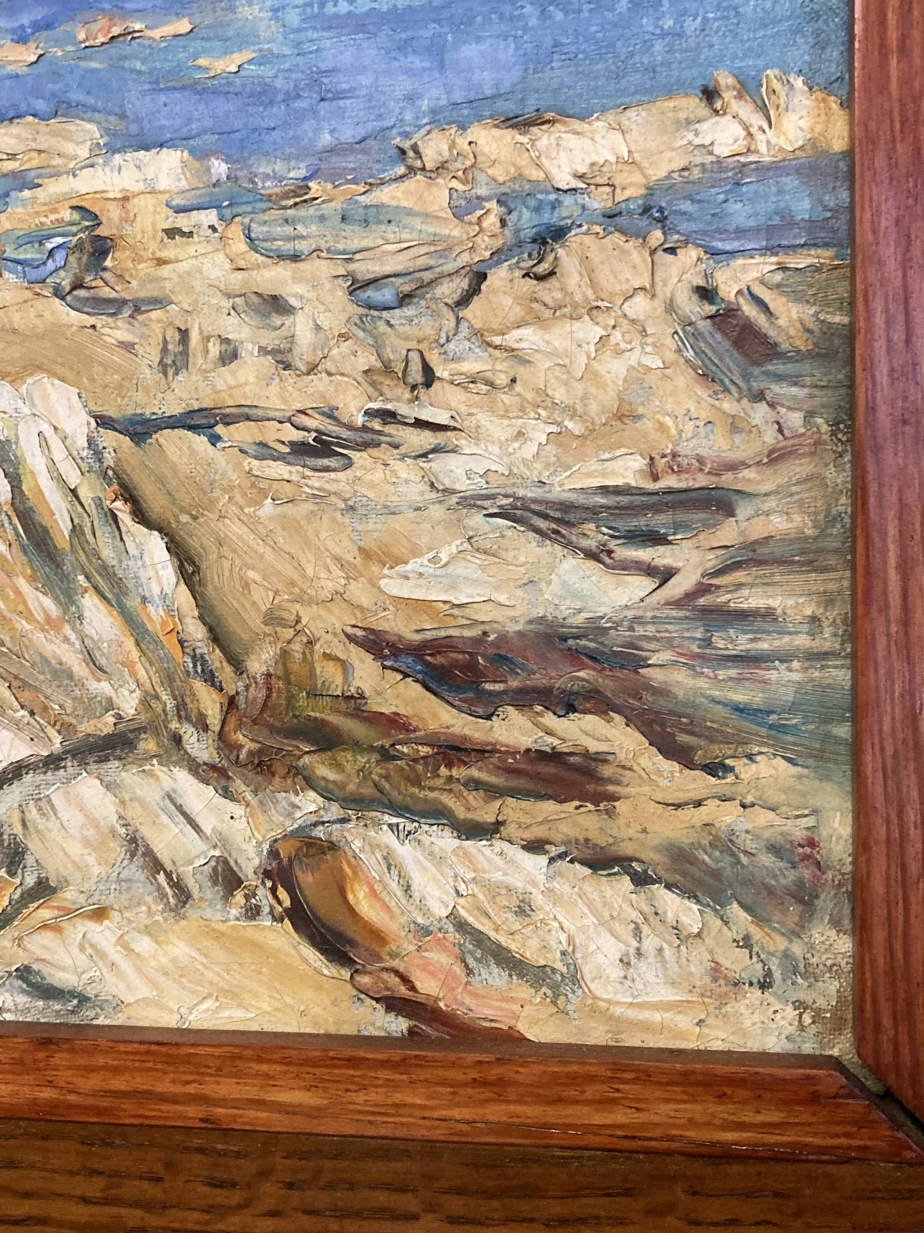 René LE FORESTIER (1903-1972), Rochelaise Coast, oil on canvas framed