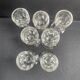 7 liqueur glasses – ½ Strong blown and cut crystal 19th century