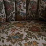 Pair of Danish Art Nouveau armchairs in embroidered floral velvet, 1920s.