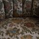 Pair of Danish Art Nouveau armchairs in embroidered floral velvet, 1920s.