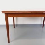 Vintage Scandinavian style dining table from the 50s and 60s in teak with extensions
