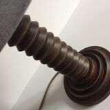 Vintage wood geometric lamp