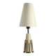 Cream & brass table lamp, Italian modernist, 1950s