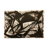 Painting art brut on paper