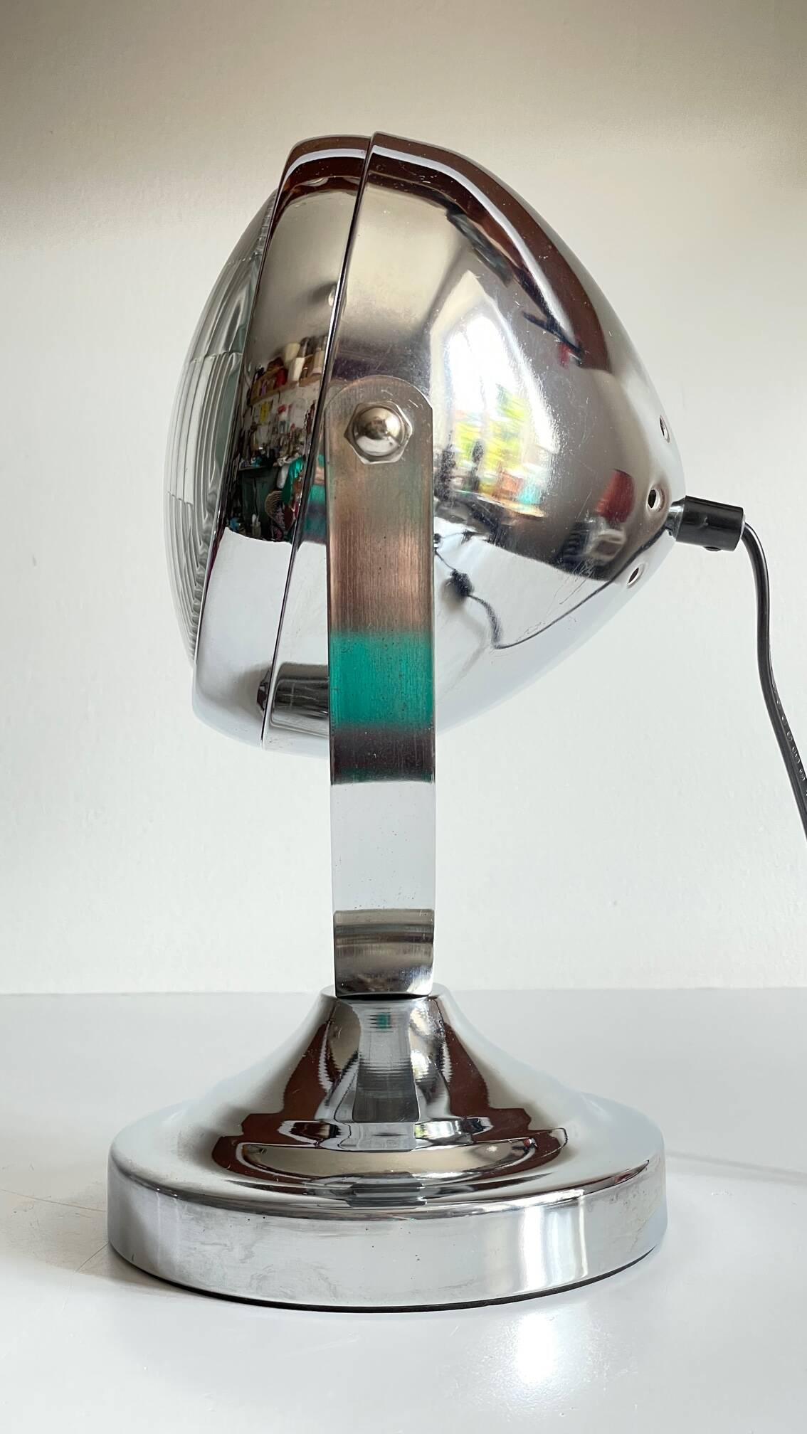 Chrome-plated metal headlight bulb, 1990s