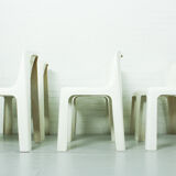 Set of 6 OZOO 700 Fiberglass Dining Chairs by Marc Berthier for Roche Bobois, 1970s