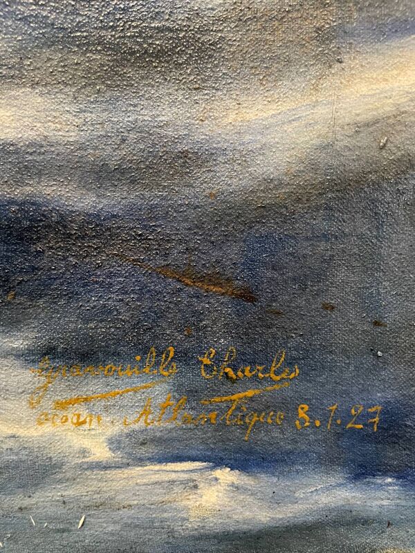 Paysage marin, bateau Atlantique 1927